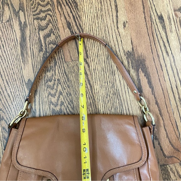 Coach Taylor Handbag F27481 Saddle Brown Leather Purse NOTE MAGNETIC CLOSURE - Picture 15 of 16